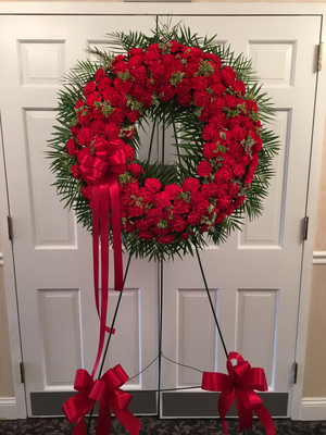 Red Carnation Wreath