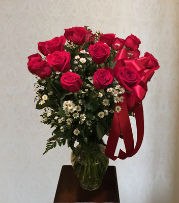 2 Dozen Long Stem Rose Vase