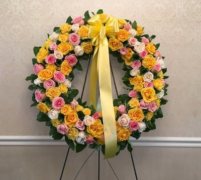 Colorful Rose Wreath